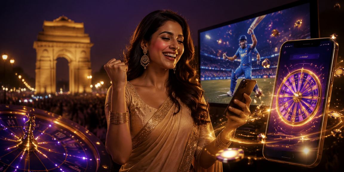 Live casino and roulette in Delhi at night