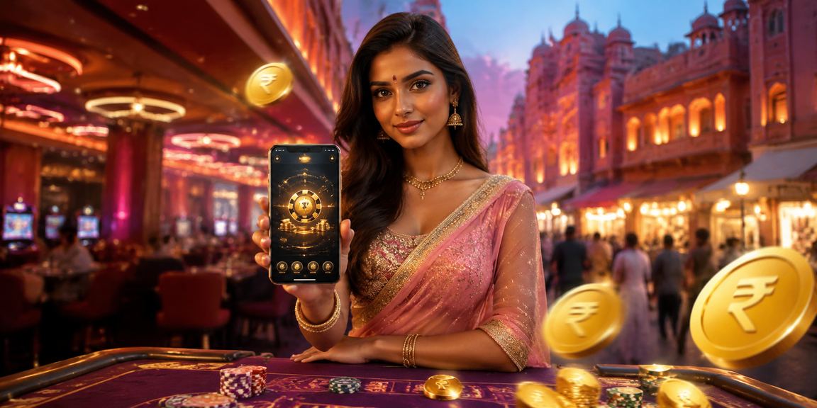 User enjoying casino app in Jaipur with rupee
